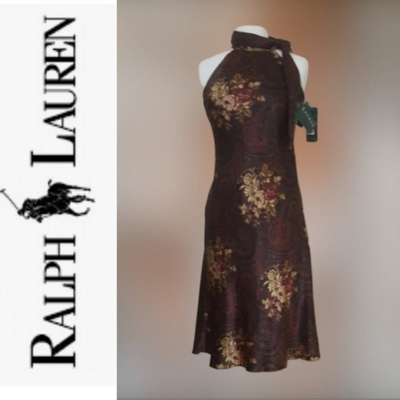 Lauren Ralph Lauren Dresses & Skirts - 🆕Ralph Lauren 20s style silk paisley dress &scarf